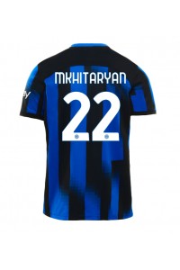 Inter Milan Henrikh Mkhitaryan #22 Jalkapallovaatteet Kotipaita 2023-24 Lyhythihainen